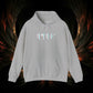 YAHUAH White Glitch Unisex Heavy Blend™ Hooded Sweatshirt