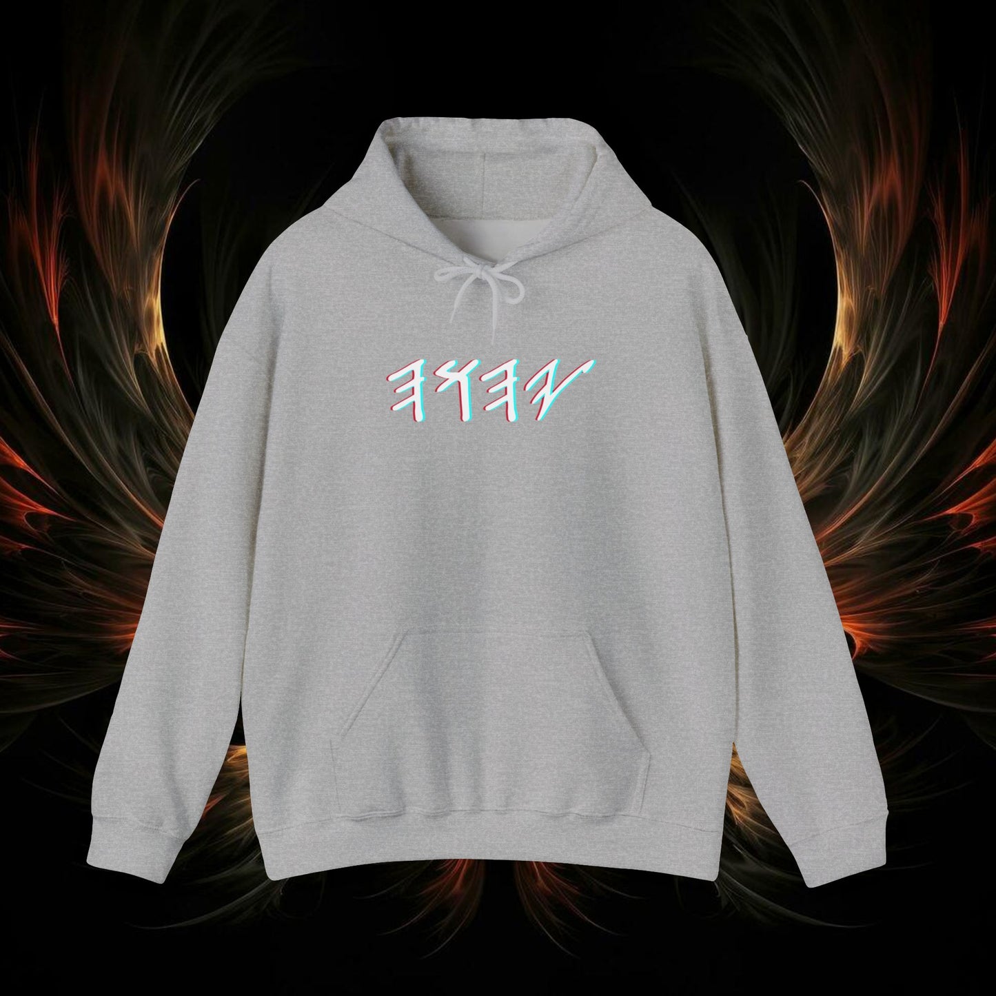 YAHUAH White Glitch Unisex Heavy Blend™ Hooded Sweatshirt