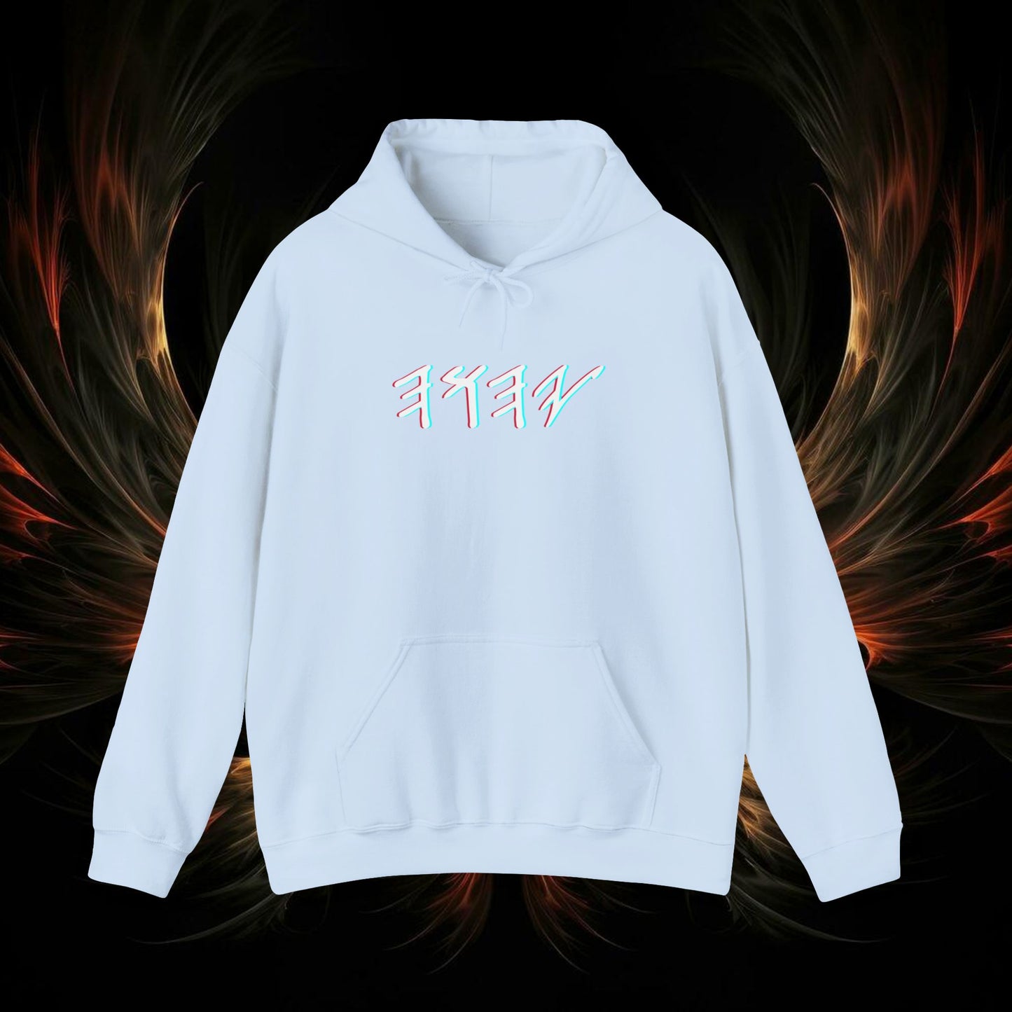 YAHUAH White Glitch Unisex Heavy Blend™ Hooded Sweatshirt