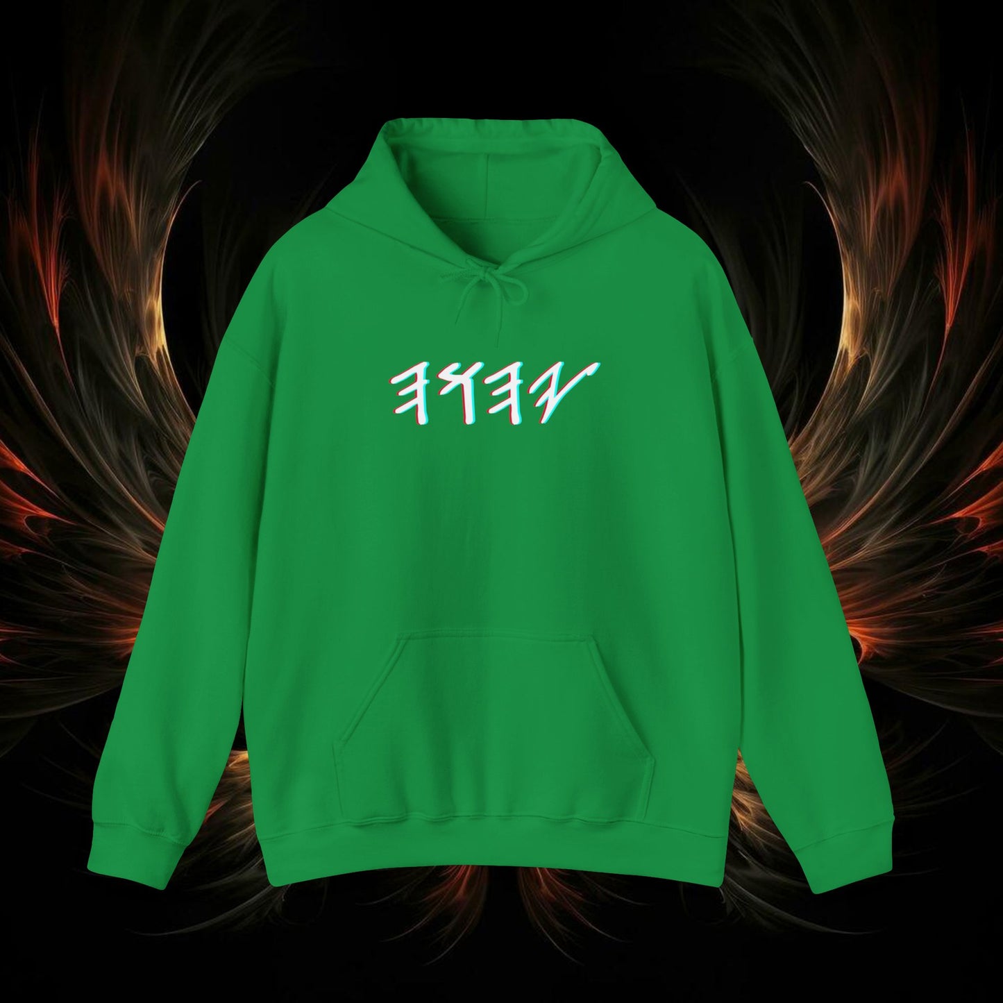 YAHUAH White Glitch Unisex Heavy Blend™ Hooded Sweatshirt