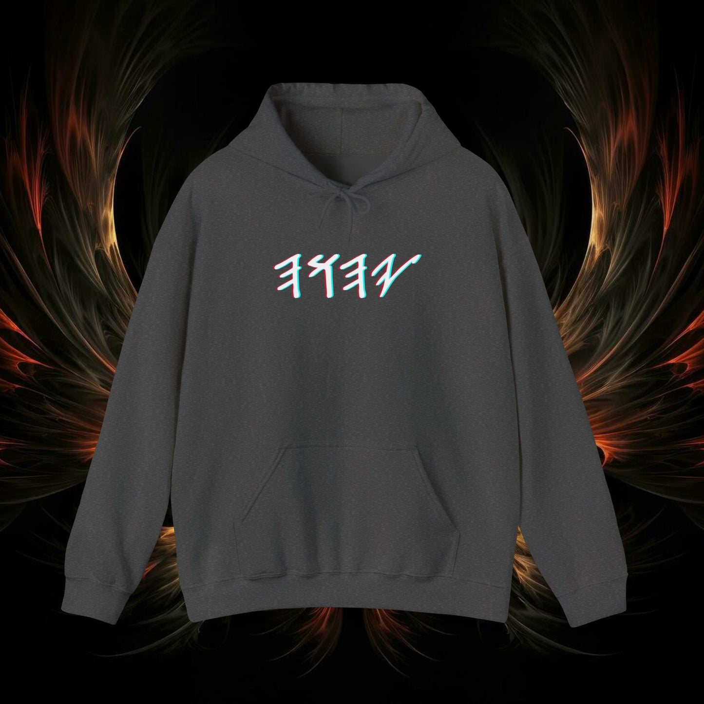 YAHUAH White Glitch Unisex Heavy Blend™ Hooded Sweatshirt