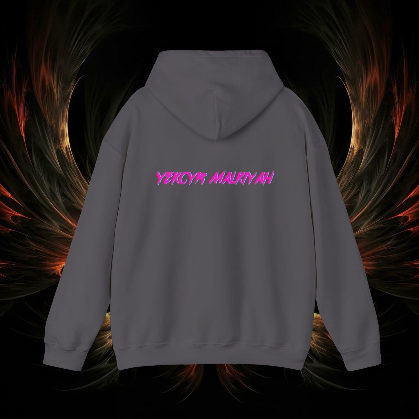 YAHUAH White Glitch Unisex Heavy Blend™ Hooded Sweatshirt